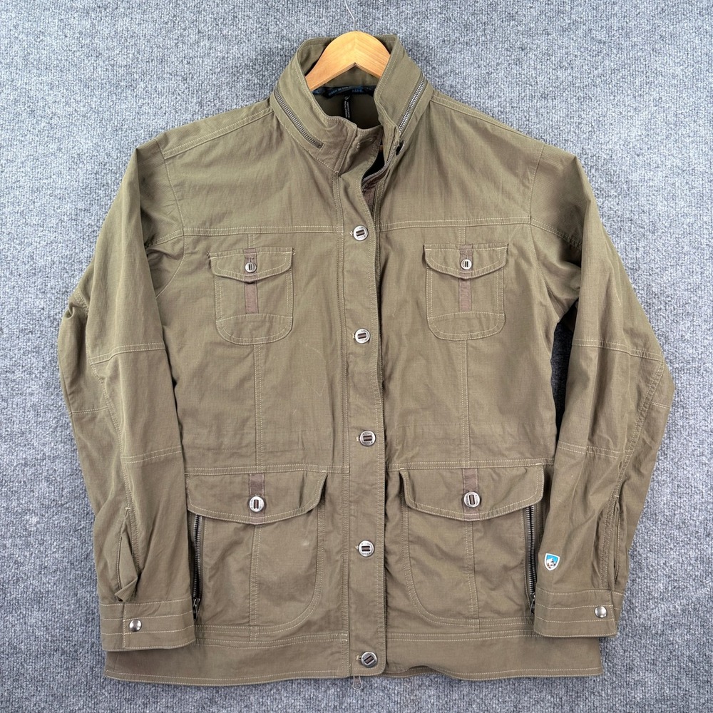 Kuhl Rekon Utility Jacket Womens XL Green Full Zip Outdoor Hiking Rugged